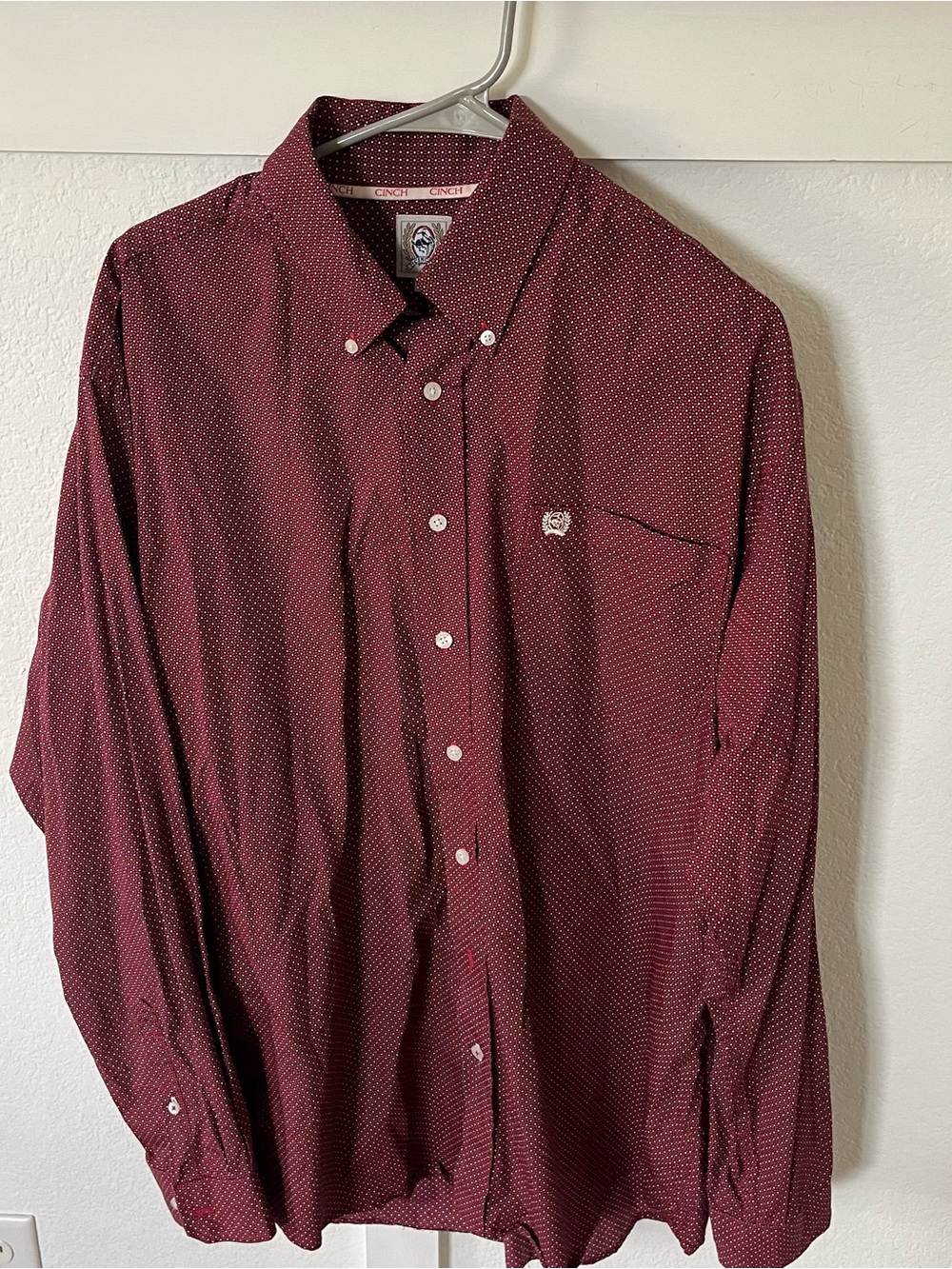 Cinch Men's Large Western Button-down Shirt.